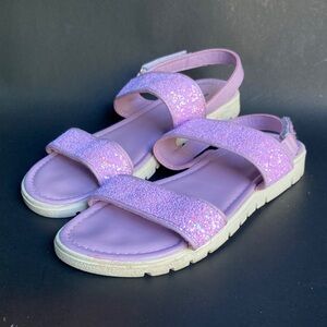 Glittery Sparkly Purple Girls Sandals
